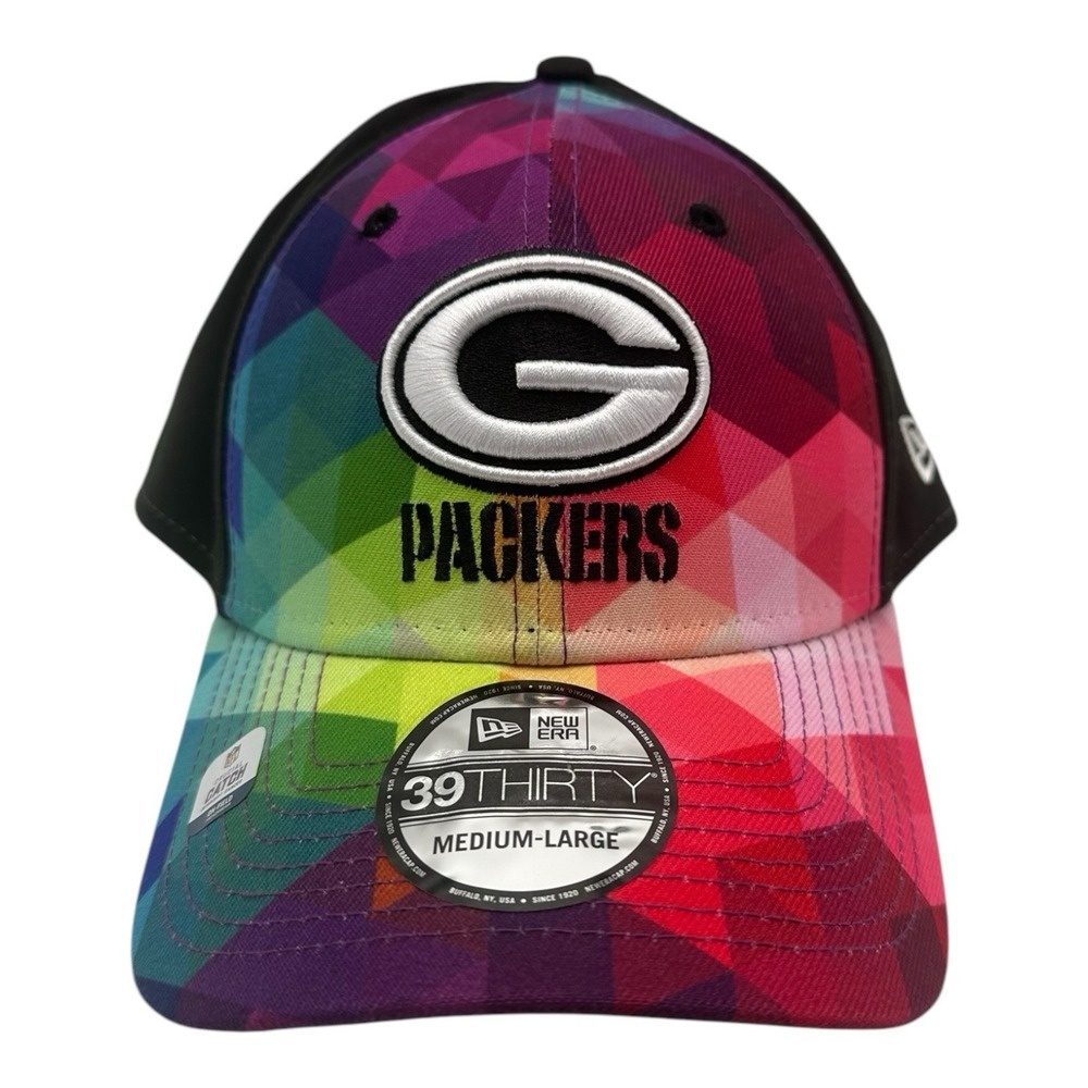 New Era 39Thirty Green Bay‎ Packers 2023 NFL Crucial Catch Hat Cap Size M/L